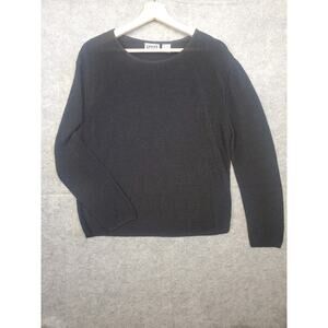 Vintage Women's Chico's Design Size 2-Large Black & Metallic Sweater